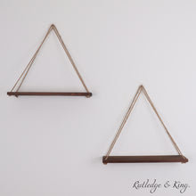 Triangle Wood Accent Shelf, Dark Brown