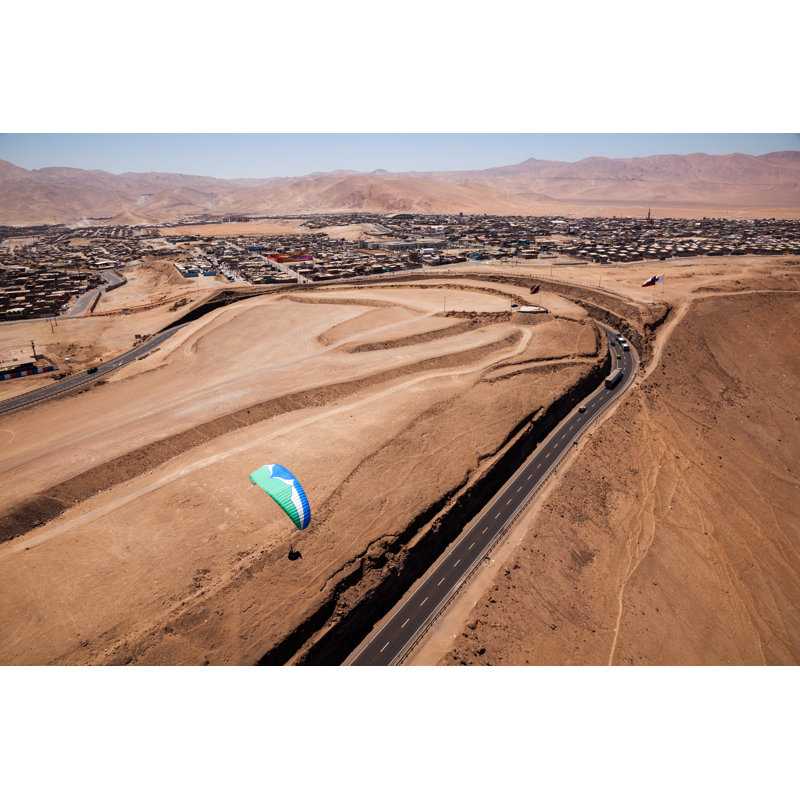 Asija Asija Paraglider Flight In Iquique - Wrapped Canvas Print, 30cm H x 46cm W x 3.8cm D