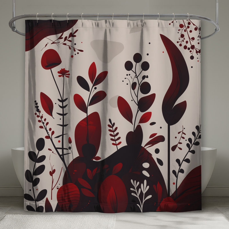 Rideau de douche Floral, 70in W x 84in H