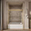 Levity Plus Less Sliding Bath Door, 61-9/16 In. H X 56-5/8 - 59-5/8 In. W, With 5/16 In.-Thick Crystal Clear Glass-400694525