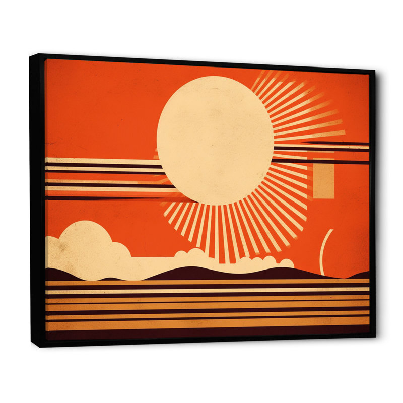 «Abstracted Energy In Art II», reproduction d'art sur toile, H 12 po x l 20 po x P 1 po, Cadre flottant noir