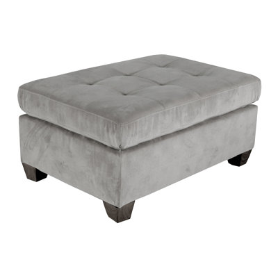 1Pc Ottoman Tufted Microfiber Upholstered Modern Living Room Furniture