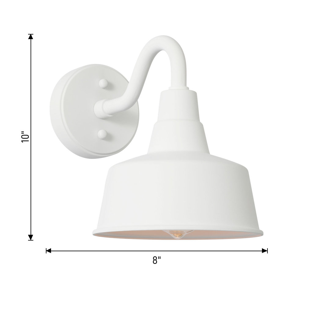 Single Light Dome Outdoor Wall Light, 10" H x 8" W x 12.38" D, No, Natural Copper