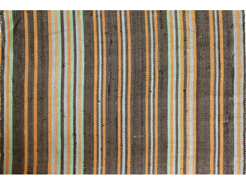 Tapis unique chocolat / brun / or / vert Palace de 2 pi 9 po x 22 pi 8 po Palace West