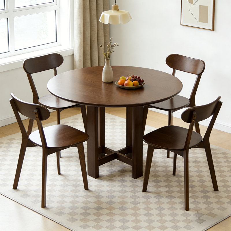 Modern Dining Chairs, Solid Wood 4 Pack With Adjustable Pads For Kitchen