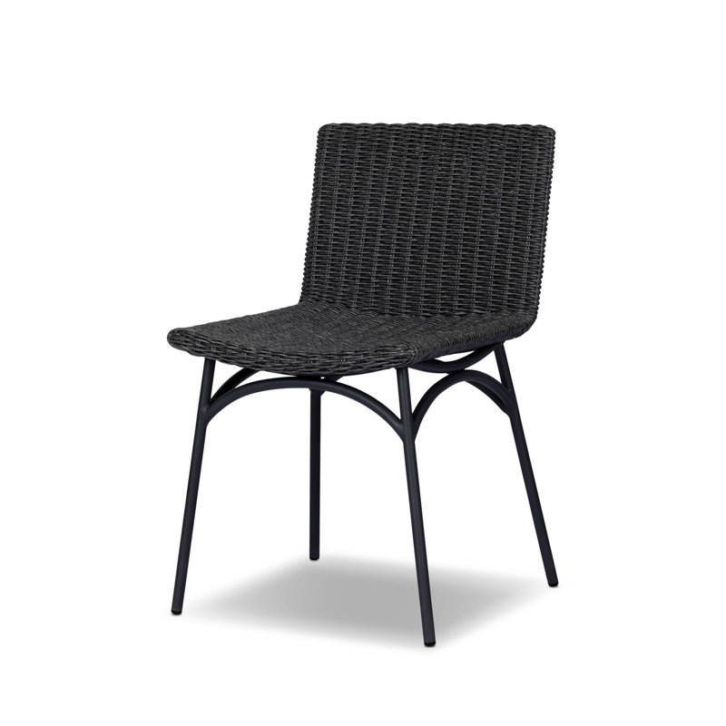 Outdoor Dining Side Chair, Black