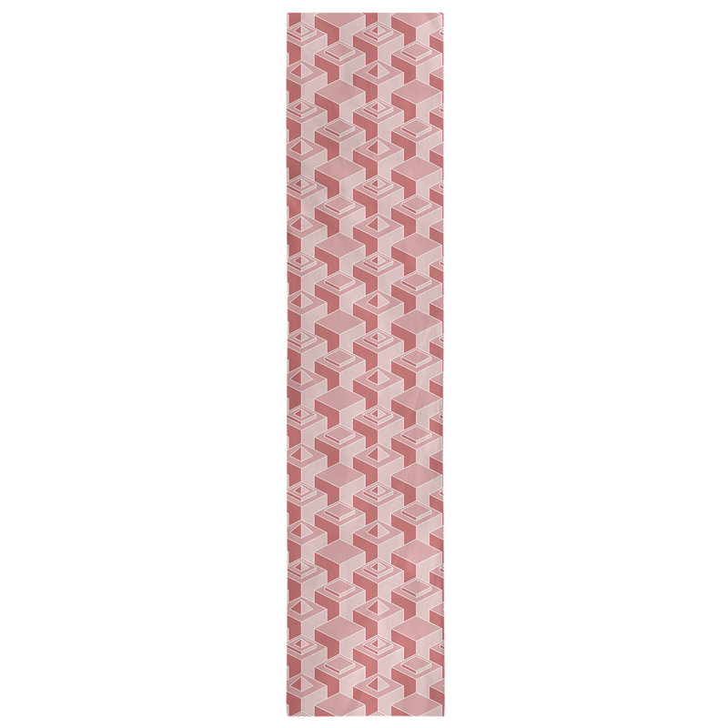 Chemin de table Classic Skyscrapers, 16 po x 90 po, Rouge