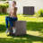31 Gallon Indoor or Outdoor Backyard Patio Small Storage Deck Box with side handles and lockable lid-109707182