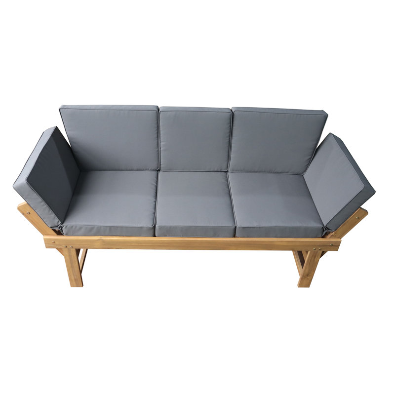 Banc de patio / table d'extérieur en bois d'acacia