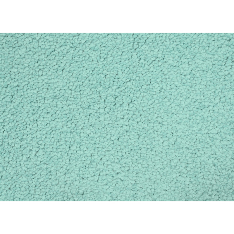 Monarrez Nylon Bath Rug with Non-Slip Backing, Single- 34" L x 20" W, Sea Foam