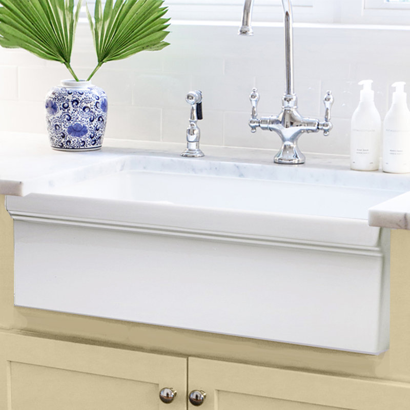 Pranav 29.5'' L Single Bowl Fireclay Kitchen Sink