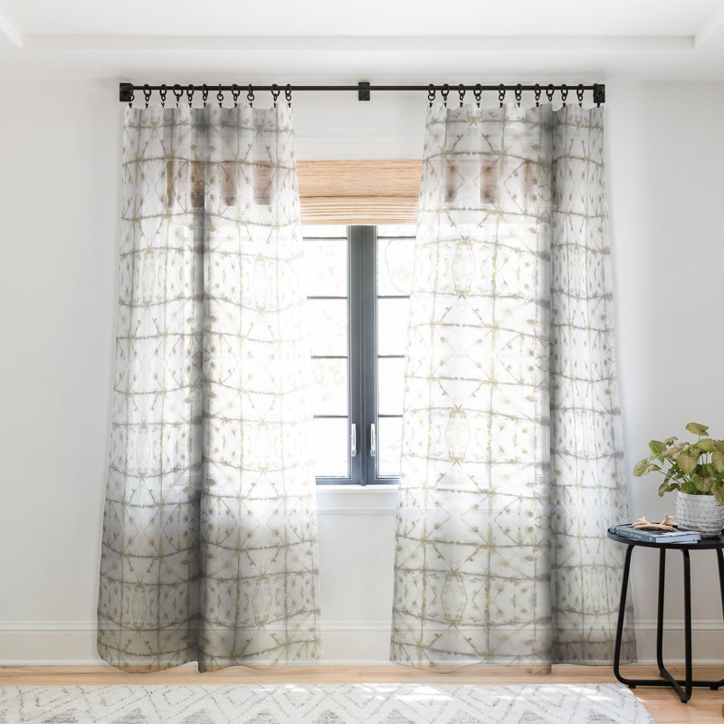 Panneau de rideau de fenêtre transparent 1 pièce Jacqueline Maldonado, 50 po x 84 po