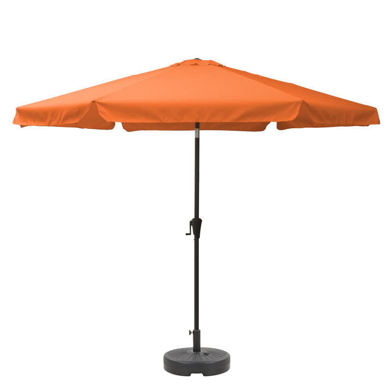Parasol parasol rond de 10 pi avec base de parasol ronde Parnell, Orange