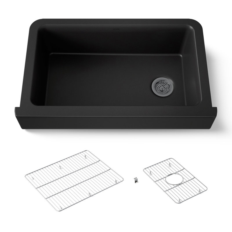 Tabouret 1 bassin 36-en court CAIRN, Noir mat
