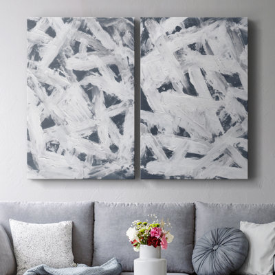 «Diving Into Indigo I», toile tendue avec châssis de qualité supérieure - prête à être accrochée