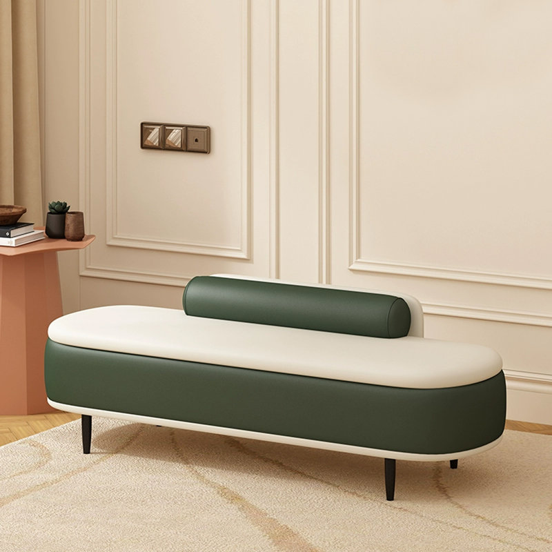 Banc en similicuir massif et en bois massif résistant aux égratignures pour salon et chambre à coucher Minimalist