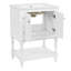 Armoire de salle de bain avec tablette ouverte et rangement fermé-1651847221