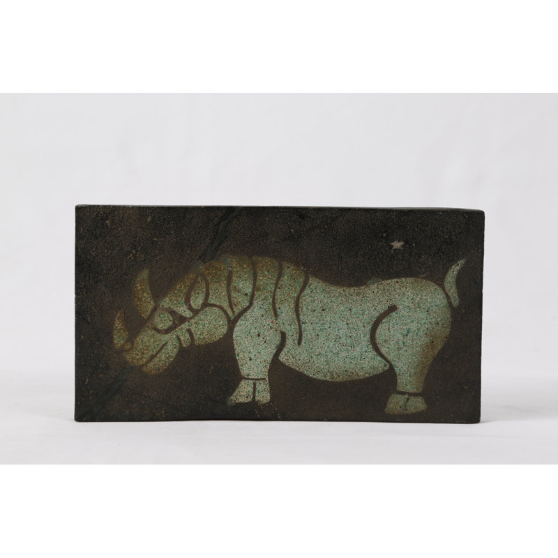 Tableau Eziah avec incrustation de rhinocéros