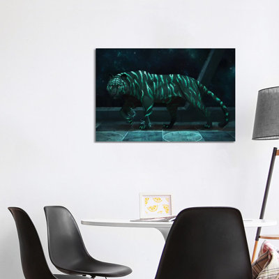 Space Tiger 1 Piece Wrapped Canvas Wall Art