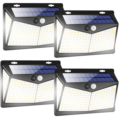 1 - Head LED Solar Powered Dusk to Dawn Outdoor Security Flood Light with Motion Sensor and Timer