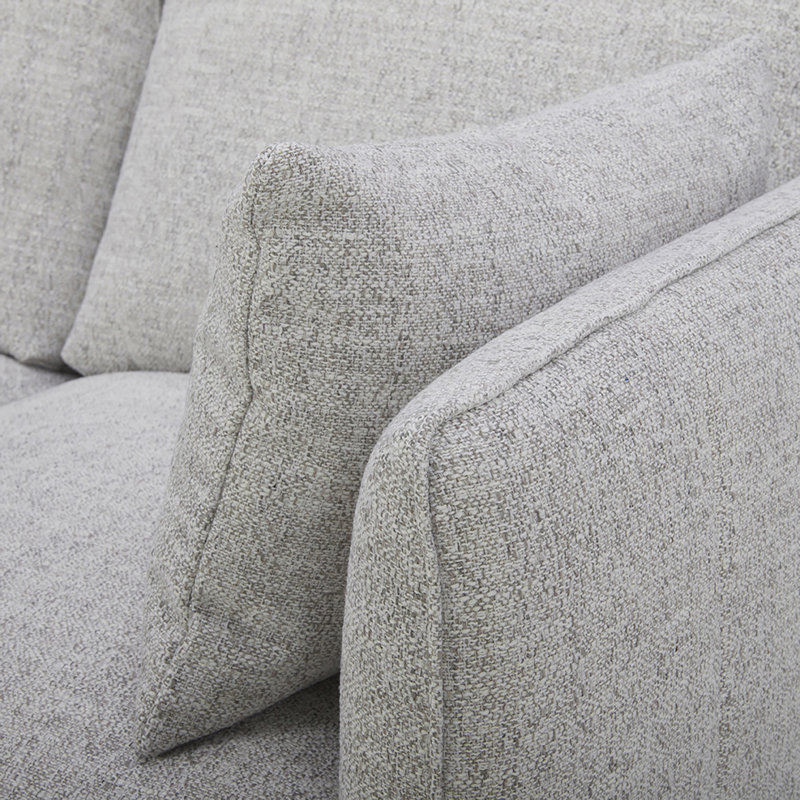 Rae 60' Upholstered Loveseat, Gray Heathered