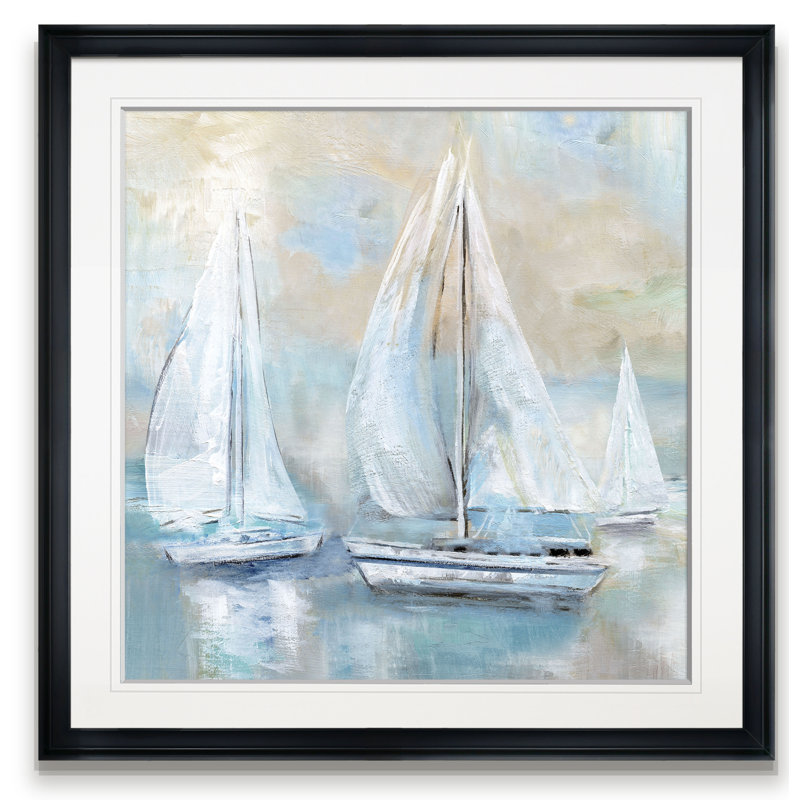 « voile loin », peinture, H 32 po x l 32 po x P 1,5 po, Toile tendue
