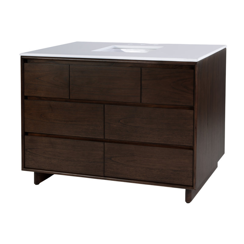 Meuble-lavabo Soleil, Brun, 48"