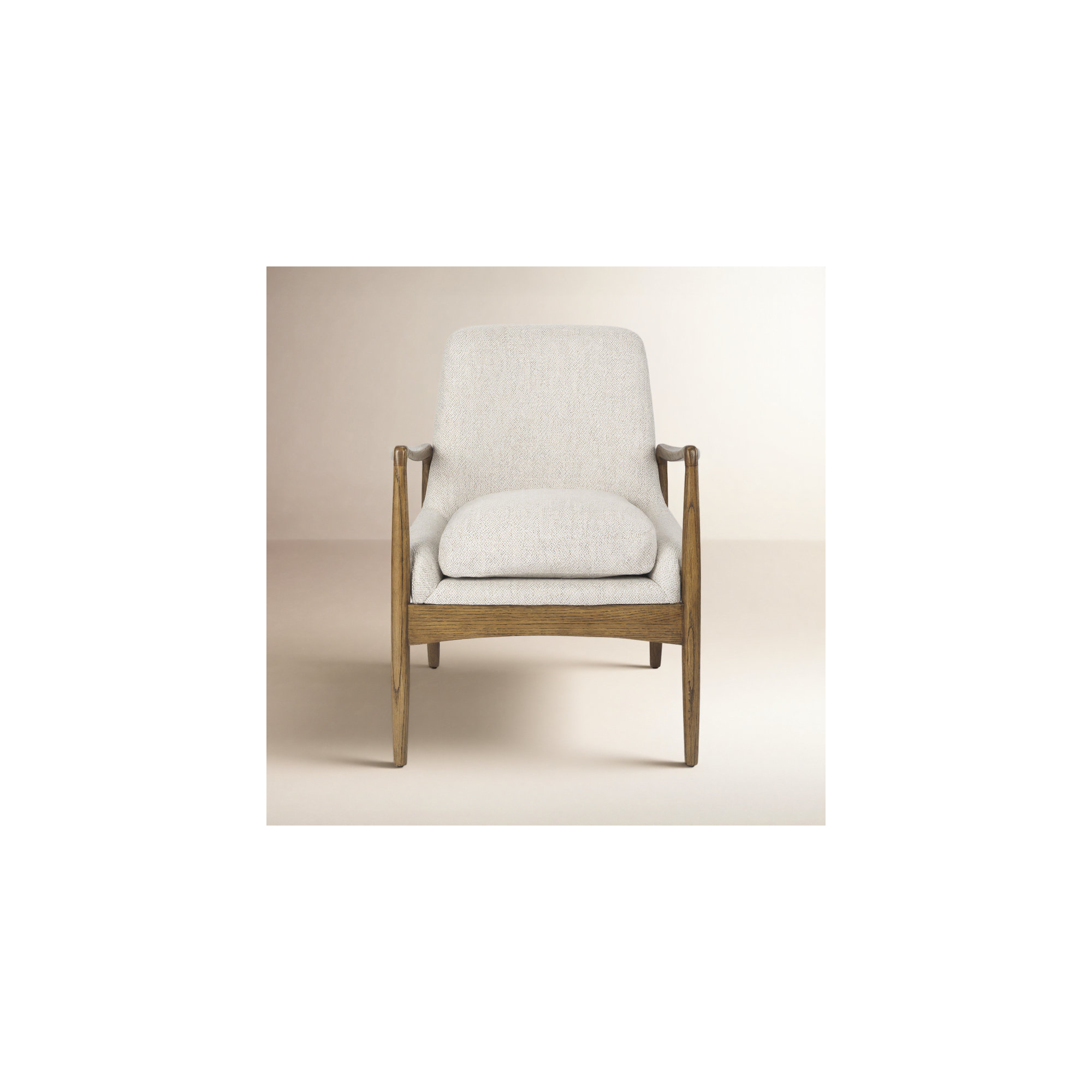 Russell Upholstered Armchair, Medium Brown