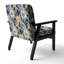 Chaise d'appoint florale Cobalt-6885781