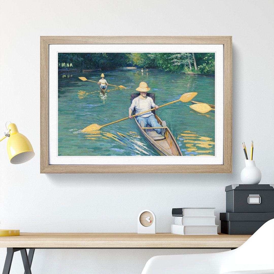 Skiffs on the Yerres by Gustave Caillebotte - Picture Frame Painting