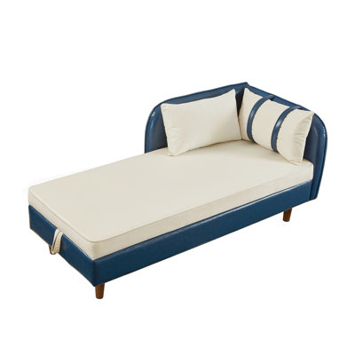 Upholstered Chaise Lounge with Storage