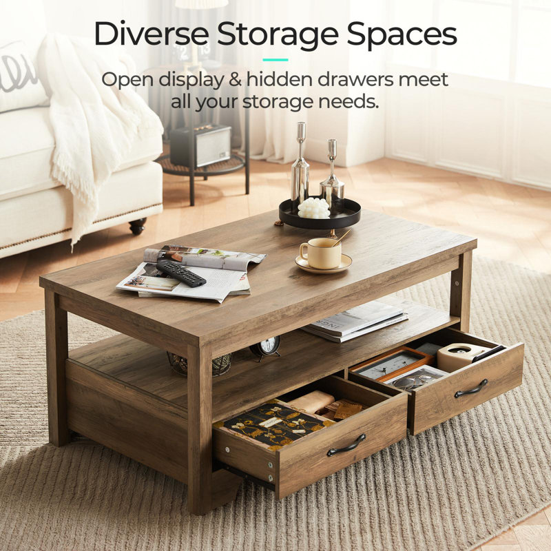 Hulett Single Coffee Table, Brown