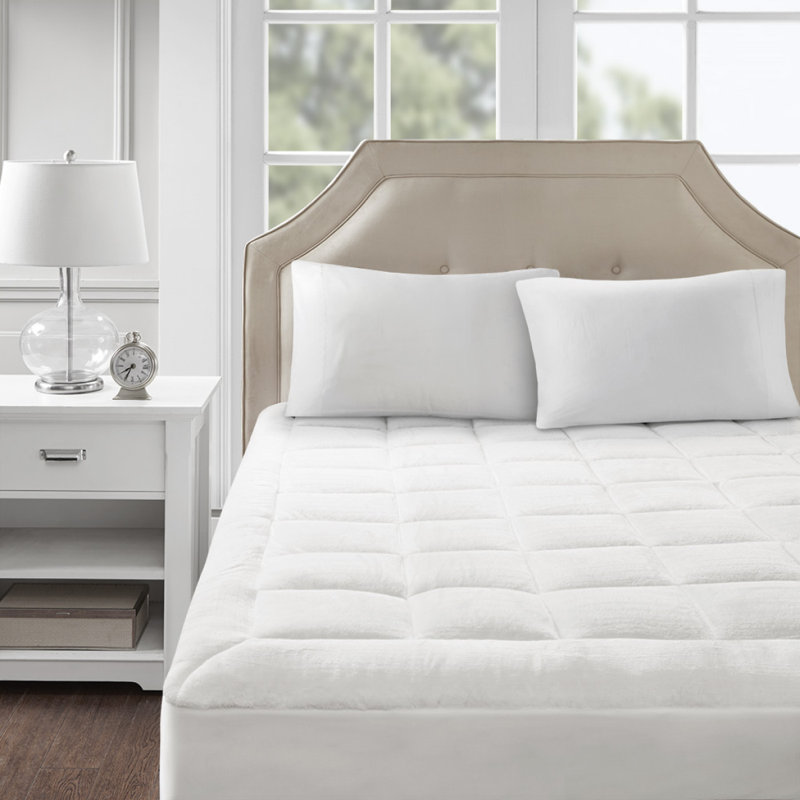 Surmatelas moelleux imperméable hypoallergénique en duvet synthétique