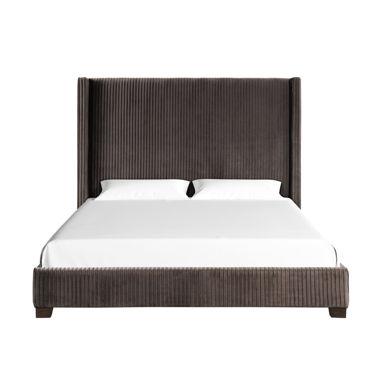 Lit tapissier Aazad, Grand, Brun