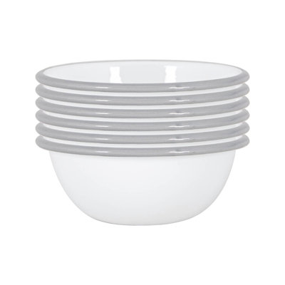 Argon Tableware - White Enamel Bowls