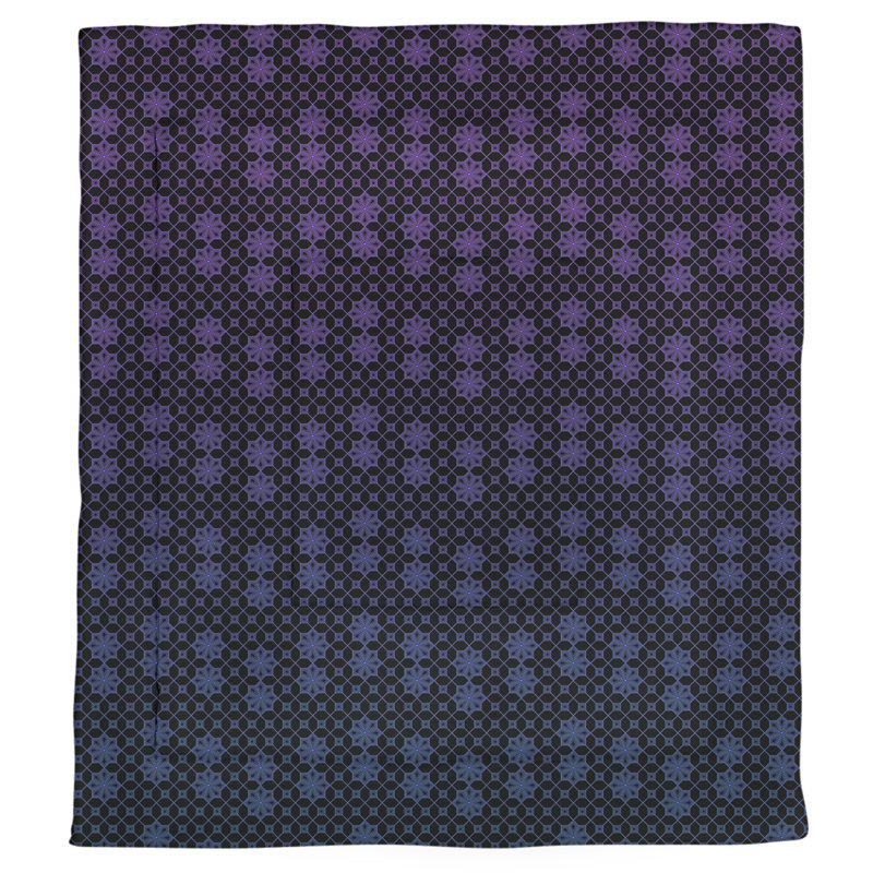 Katelyn Elizabeth Modern & Contemporary Polyester Geometric Shapes Comforter, Twin Comforter, Blue/Purple