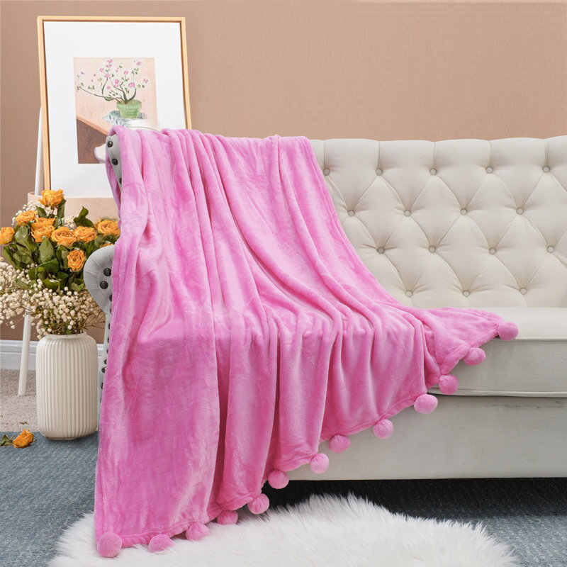  Couverture en molleton flanelle, Festival fuchsia, L 50 po x L 60 po