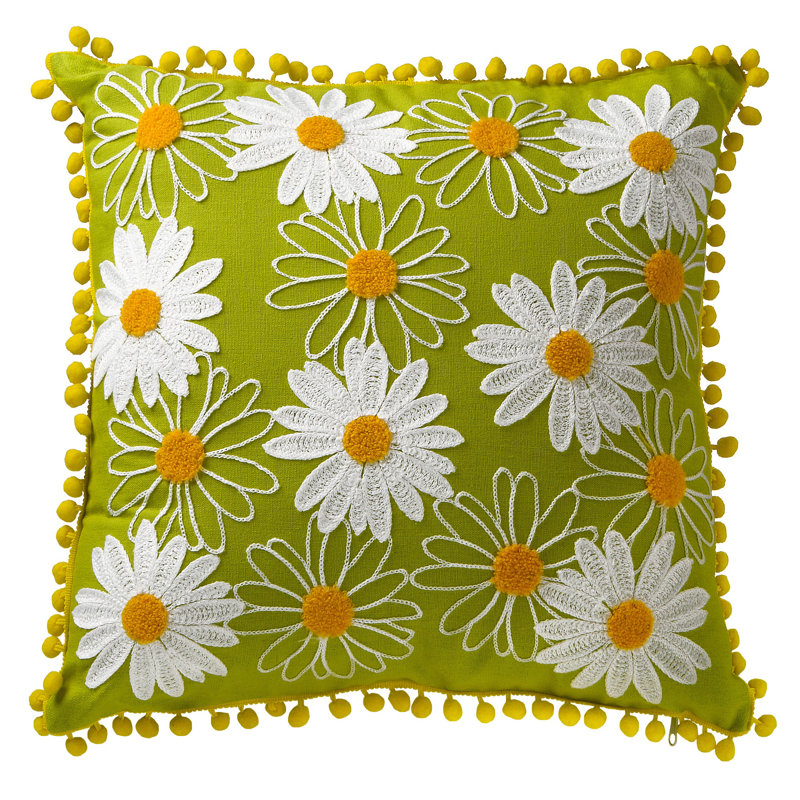  Daisy Flowers Square Pillow Cover & Inserts