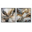 Peinture d'art avec tourbillons de marbre - ensemble de collage abstrait carré de 2-364166179-364166180