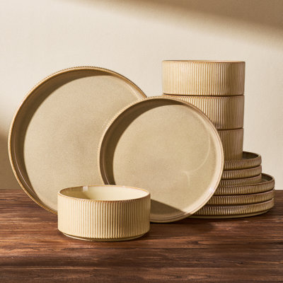 Stoneware Dinnerware Set 12 Piece - Service for 4