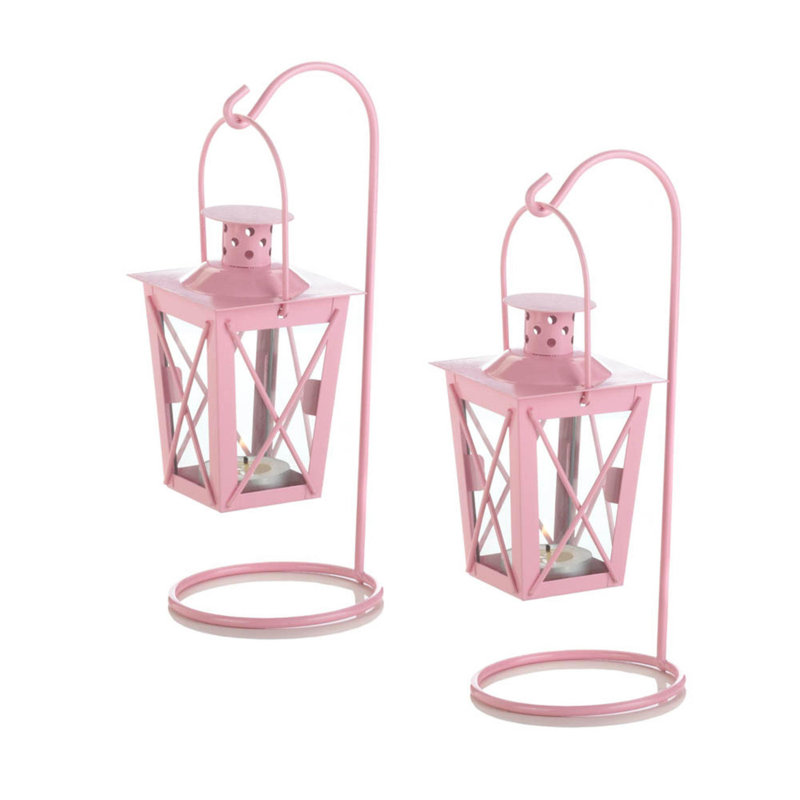 Paire de lanières en fer rose