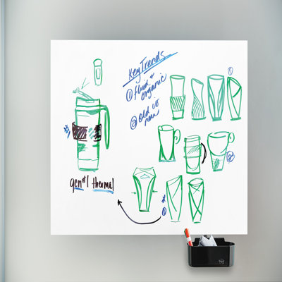 Dry Erase Surface with Adhesive Backing Wall Mounted Whiteboard