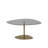 Modern Coffee Table with Tempered Glass Top, Dark Grey & Gold, 33.5 x 15.7 x 26.4 inches | Sturdy Metal Legs, Disassembled for Easy Assembly | Stylish Design for Living Room & Lounge Spaces, Elegant & Functional-2071575232-2071575263