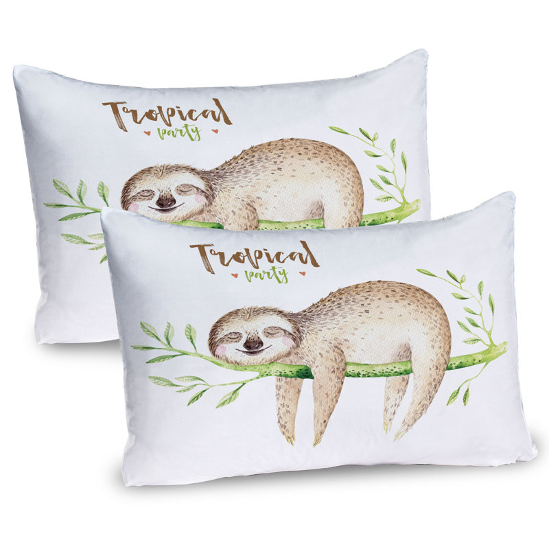 Ensemble de 2 taies décoratives Ambesonne Sloth, H 20 po x l 30 po