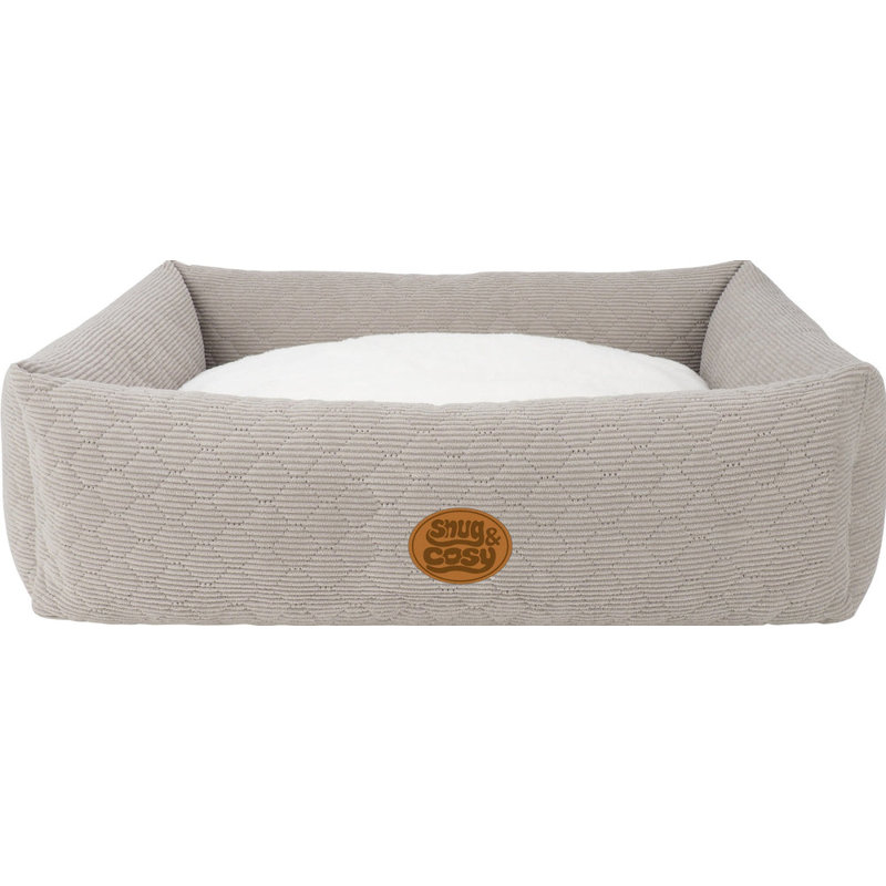 FAUX WOOL Pet Bed, 33cm H x 90cm W x 77.5cm D