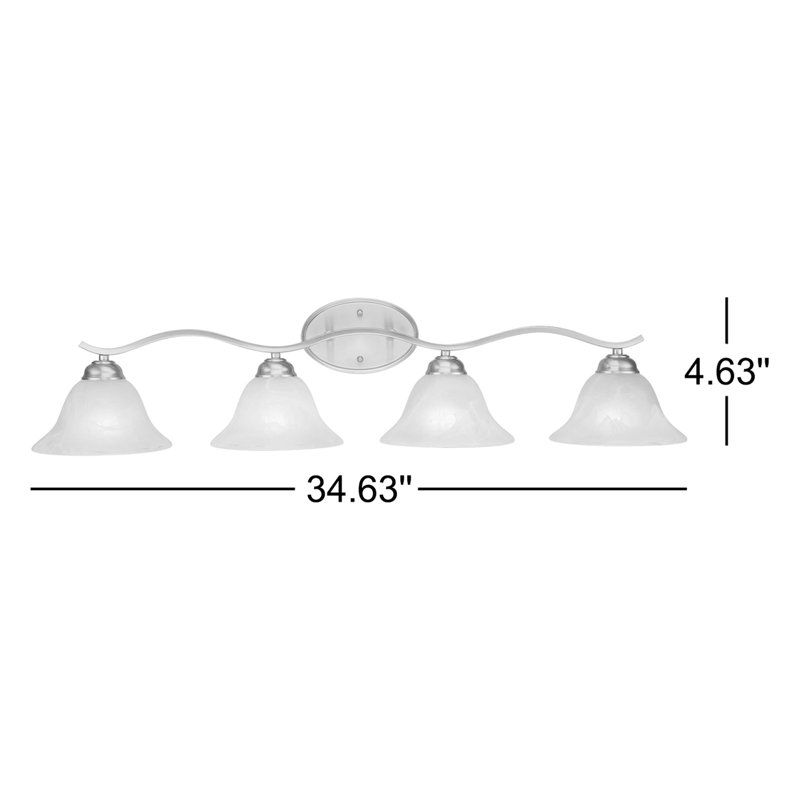 Rosemont 4 - Light Dimmable Chandelier, Brushed Nickel