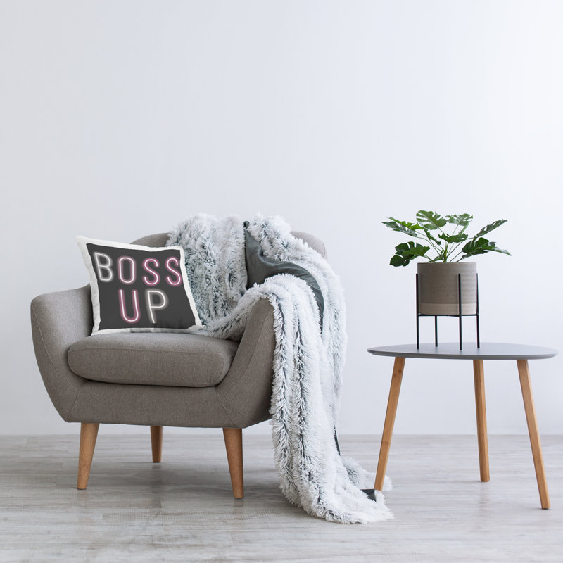 Polyester/Polyester Blend Throw Square Pillow Cover & Insert by Lettered and Lined