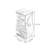 Vase shape painted drawer accent chest