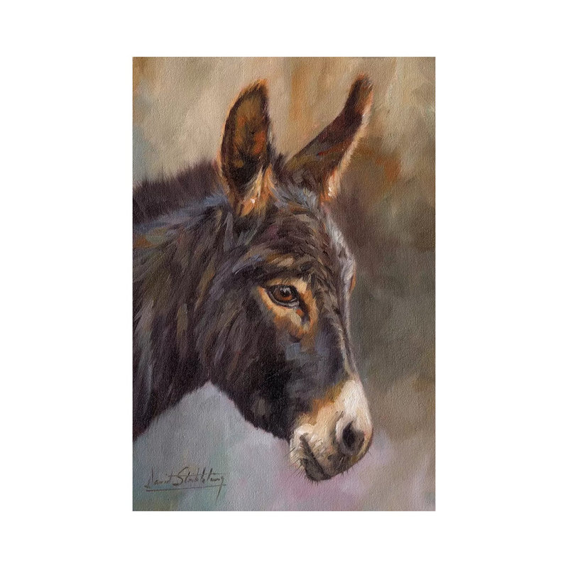 Donkey by David Stribbling - Wrapped Canvas Gallery-Wrapped Canvas Giclée, 30.48 cm H  x 20.32 cm W