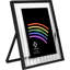 Black Scalloped 5" X 7" Floating Easel Metal Picture Frames With HD Clear Glass Set Of 4